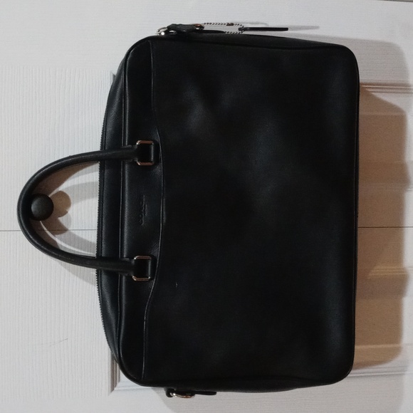 Men's Coach Beckett Slim Brief In Black Smooth Calf Leather